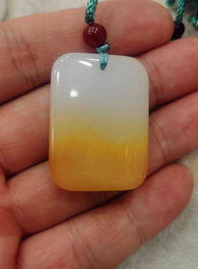 天淼玉器情侣款金丝糖玉羊脂