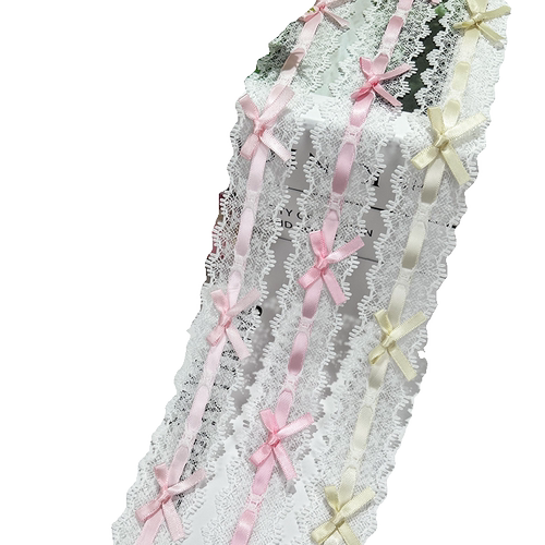 3.5厘米优质睫毛蕾丝穿丝带蝴蝶结花边服装娃衣装饰材料纱手工diy - 图3