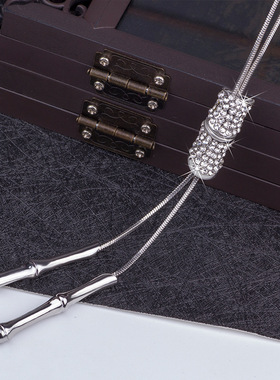 高档配饰混合长款毛衣链女高级感