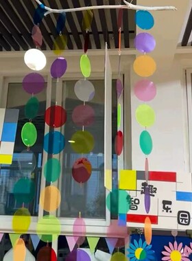 彩色透明pvc圆形塑料片吊饰涂鸦