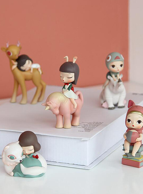 白夜童话晚安兔贾晓鸥原创风摆件