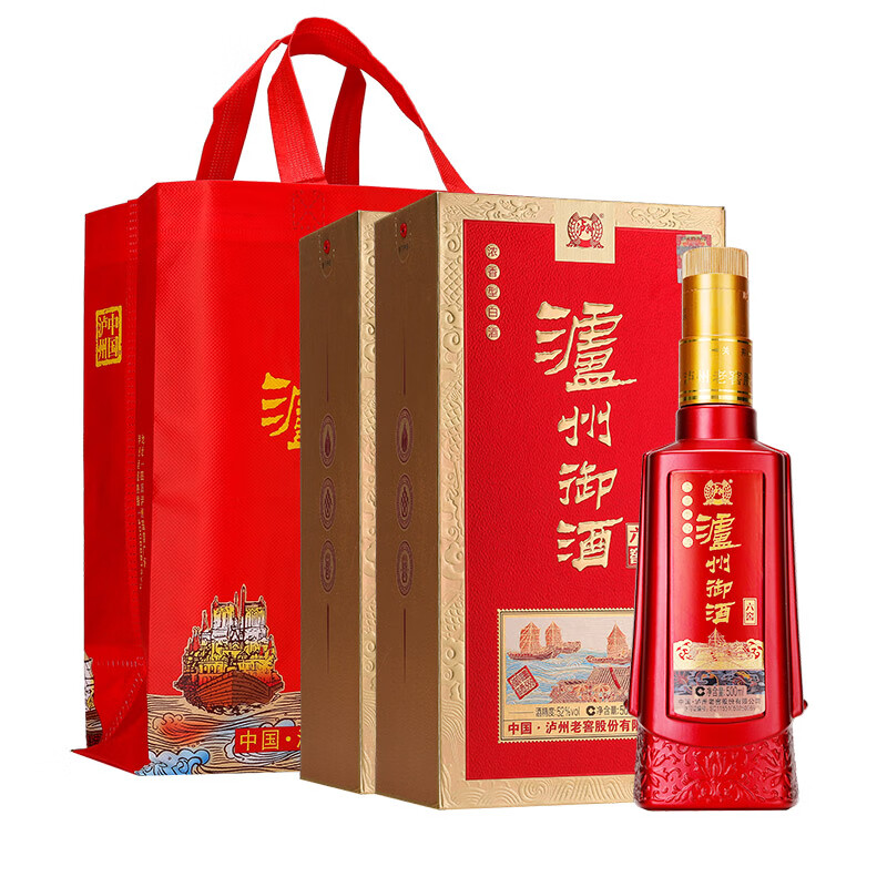 泸州老窖52度御酒禧缘六窖浓香型白酒整箱特价500ml6红瓶婚宴喜酒
