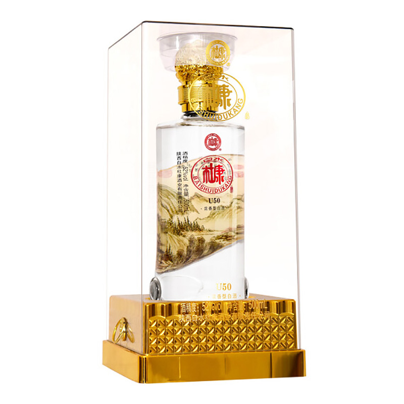 52度白水杜康u50山水情浓香型白酒整箱特价500ml*6瓶口粮食酒送礼