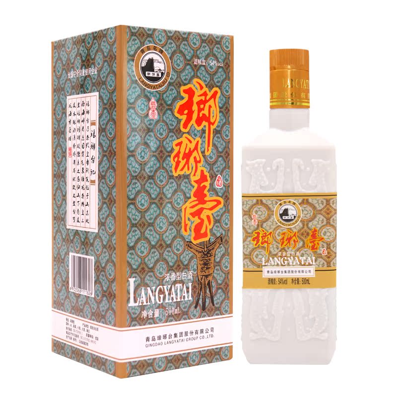 青岛特产酒 琅琊台54度方高浓香型白酒整箱礼盒500ml*6纯粮食口粮
