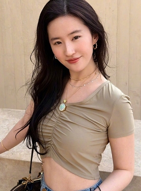 刘亦菲同款项链~满天星锆石吊坠s925纯银锁骨链~阿布扎比旅游佩戴