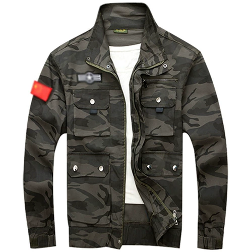 Эластичный камуфляжный осенний хлопковый износостойкий комплект для работы, защита от ожогов