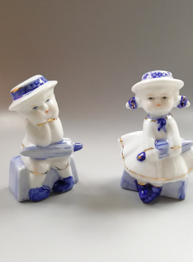 创意陶瓷古董娃娃陶瓷创意送礼