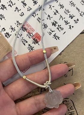 古风女链项链莲花颈链国风新中式