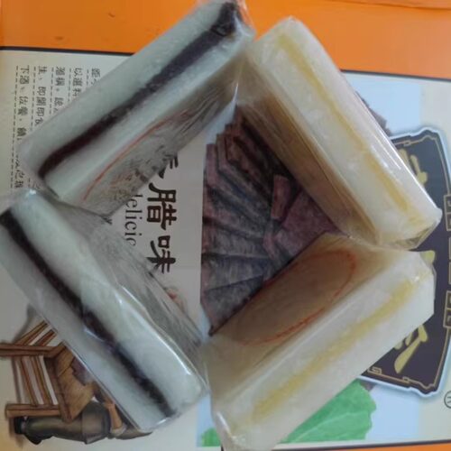潮汕特产小吃素糕 绿豆沙朥糕 方形乌豆饼 素食低糖糕点零食茶点 - 图2