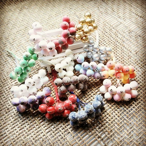 Мори Закка Многоколорный круглый фруктовый рождественский фруктовый кольцо материал вечный моделирование цветов цветут золотые фрукты черника