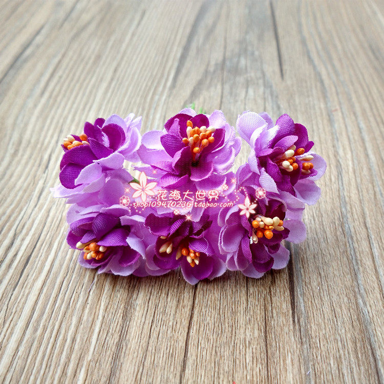 森系渐变糖盒配件DIY花环材料仿真花绢花拍照道具 苹果花 6朵/束,淘宝优惠券,粉丝福利购,淘宝优惠卷