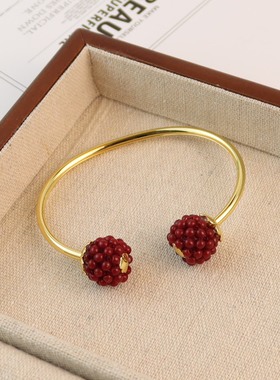 欧美创意树莓耳环手镯套装耳坠
