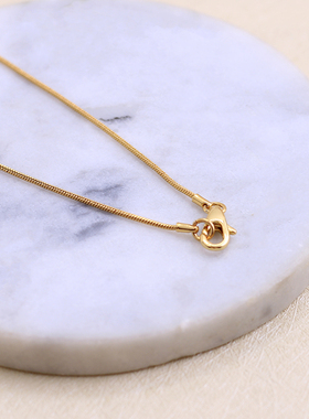 鬼才设计师法式祖母绿色项链高级