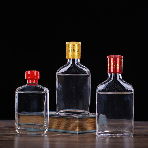 玻璃二两小酒瓶空瓶高档密封家用带盖透明100ml白酒瓶空子酒瓶子 - 图2