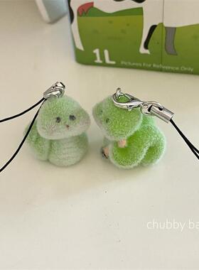 chubby baby*蛇年小物~植绒小蛇挂件手机链包包挂饰送朋友礼物