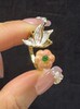 Retro flower ring women's niche personality opening adjustable Myanmar A-grade jade butterfly love flower ring 814123