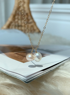 KEAI天然巴洛克包金金防过敏项链