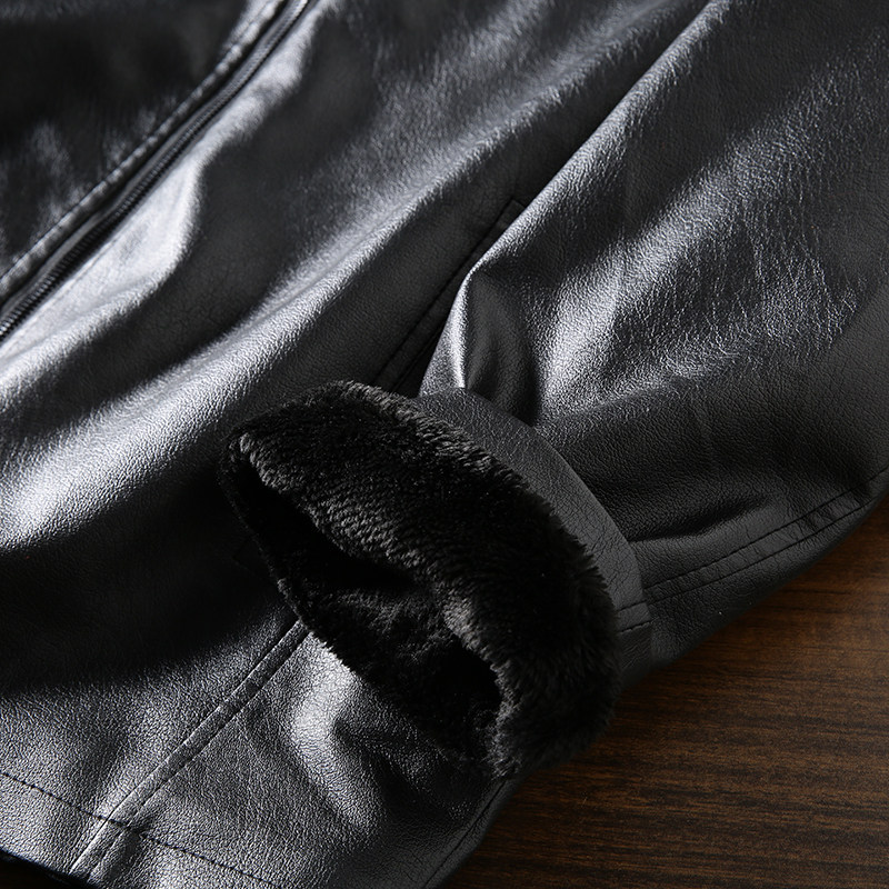 超细腻不倒绒！厚实保暖！秋冬男士连帽加绒加厚机车仿皮皮衣夹克,淘宝优惠券,粉丝福利购,淘宝优惠卷