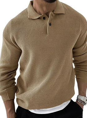 2025 men's fashionable urban slim fit knitted sweater