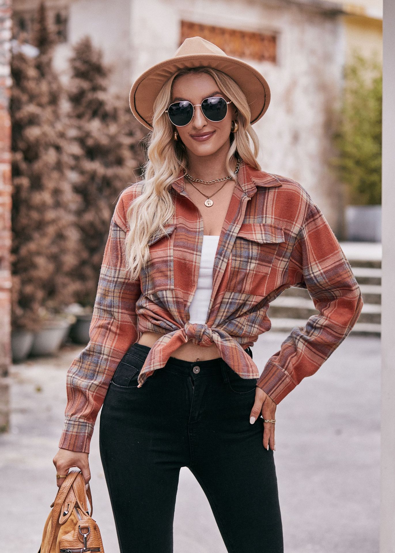 2024 Leisure Fashion Oversize Loose Plaid Shirt 格子衬衫 - 图0