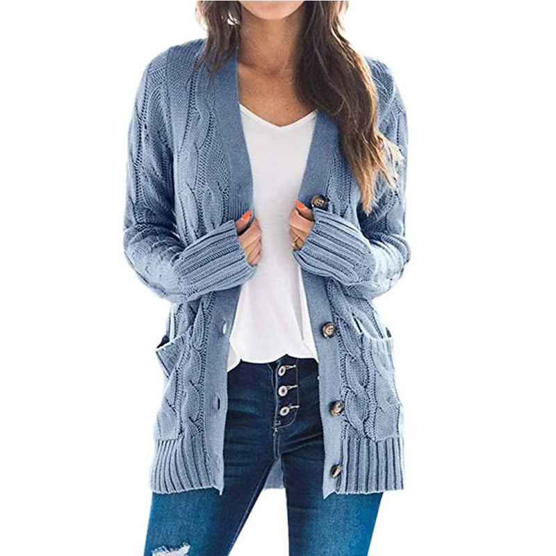 2023 Sweater Large Cardigan Knitted Sweater Women's Coat - 图1