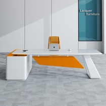Münden Boss Table Brief Modern Light Lavish Baking Varnish President Table Fashion Portfolio Office Big Bandae Desk Manager Desk