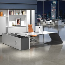 Mudian Fashion Owner Table President Table Personality Minima Modern White Large Bandae Office Owner Desk