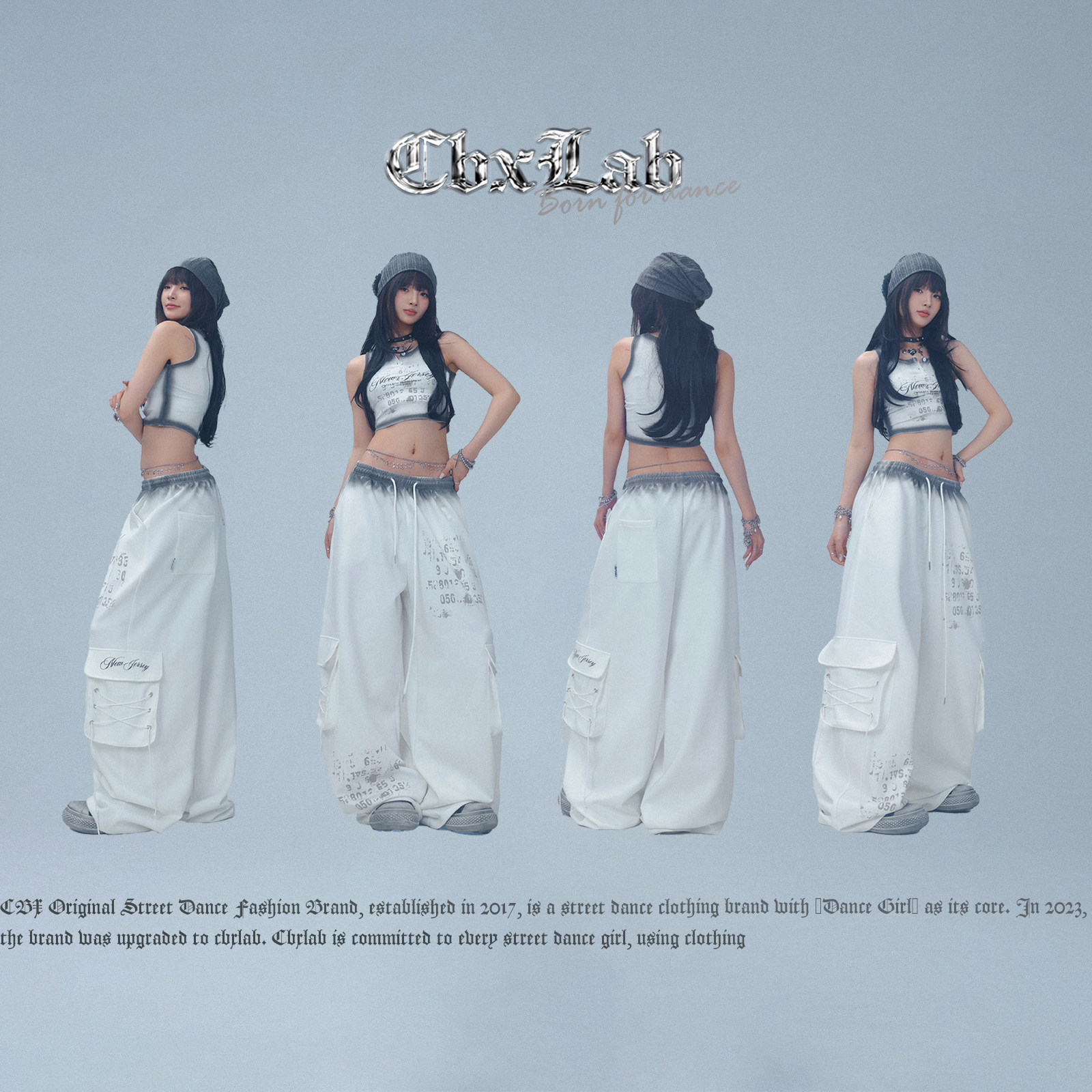 CBXLAB街舞潮牌夏季喷染爵士撞色套装辣妹修身背心嘻哈口袋工装裤,淘宝优惠券,粉丝福利购,淘宝优惠卷