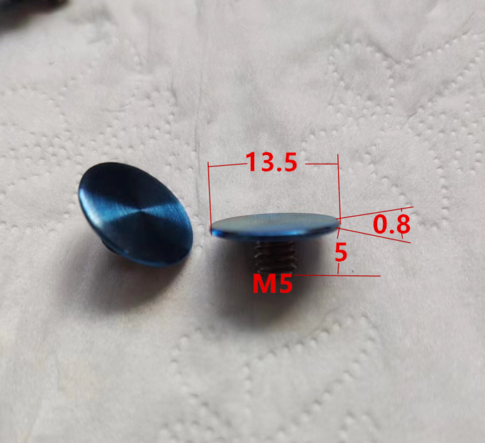 钛合金弹弓撑头 烤蓝惊虎锁凤弓冷弯不锈钢弹弓专用扁皮撑头掌头 - 图0