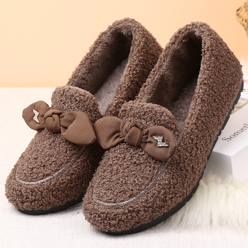 棉鞋女豆豆鞋加绒保暖毛毛鞋软底一脚蹬时尚韩版羊羔毛老北京布鞋,淘宝优惠券,粉丝福利购,淘宝优惠卷