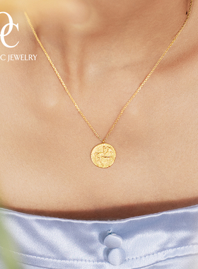 Onchic纯银项链硬币吊坠