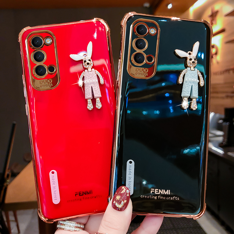 oppoReno5手机壳全包镜头reno5pro硅胶防摔壳reno5k高档新款个性创意兔子Reno5po+网红可爱女款5pro十潮牌 - 图0