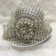 British style polka dot hat summer fashion curled edge