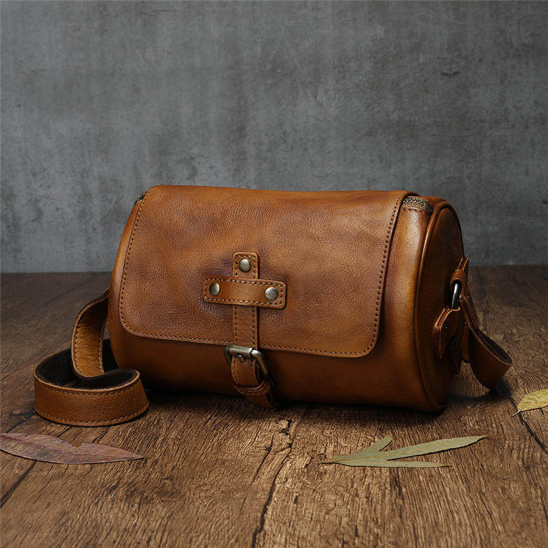 复古牛皮2020新款单肩个性盖斜跨包 复美女士包袋