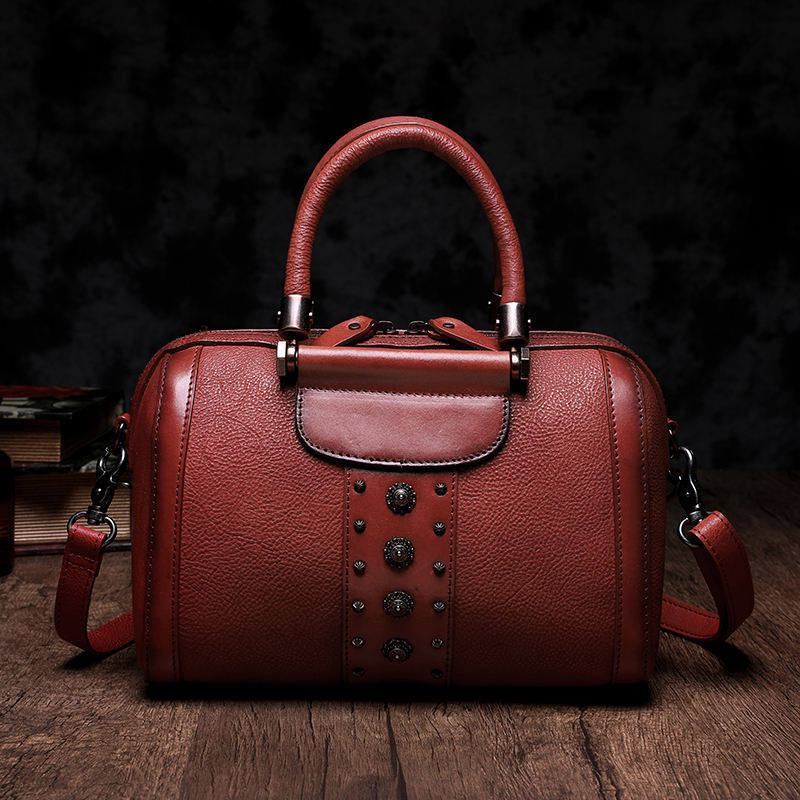 真皮包包女2020新款牛皮枕头女包 复美女士包袋