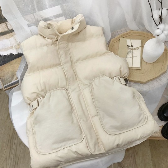 羽绒棉马甲女显瘦洋气2025新款时尚秋冬立领马夹收腰百搭无袖坎肩