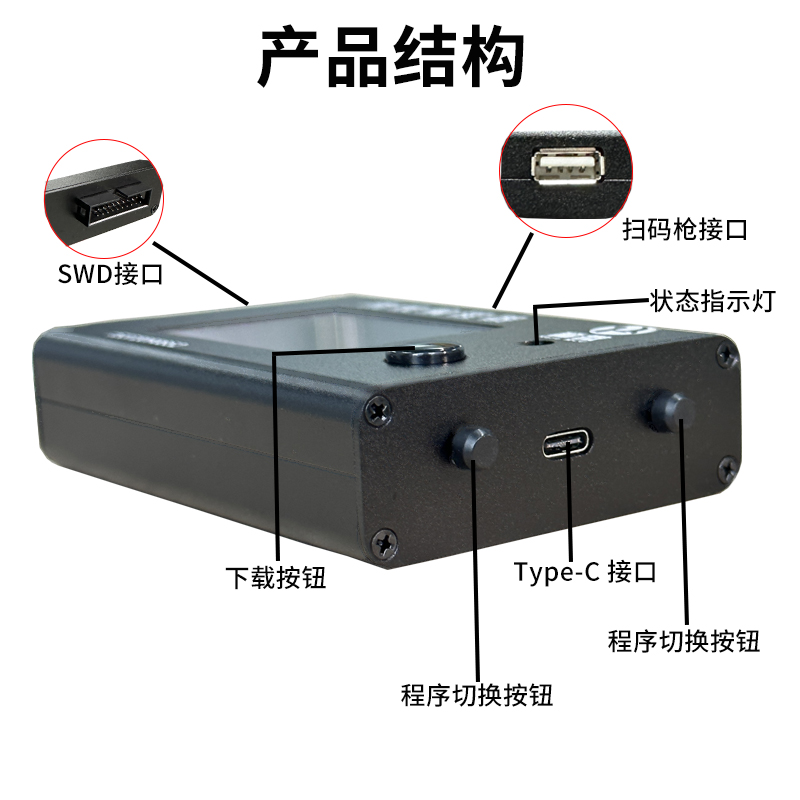 STM32烧录器芯片离线下载器STM8万能脱机烧写器编程器程序烧录器 - 图2