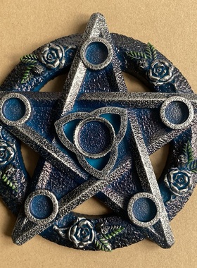 五芒星水晶球底摆件六星阵