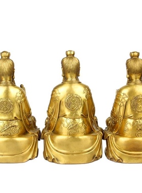 铜三清道祖摆件太上老君摆件元始天尊摆件道德天尊灵宝天尊摆件