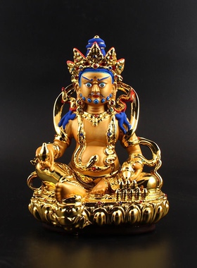 黄财神佛像神像藏传密宗财神菩萨如法庄严佛树脂家用佛堂摆件佛像