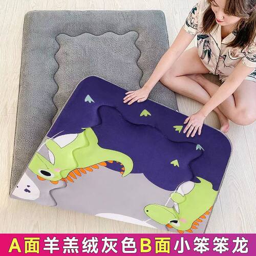 床垫加厚学生宿舍上下铺垫子榻榻米单双人儿童家用睡垫可折叠地铺-图2