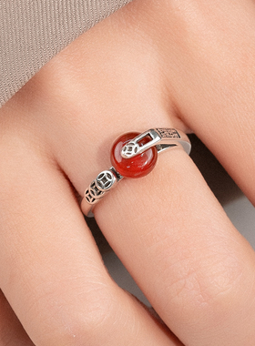 平安扣铜钱戒指复古指环