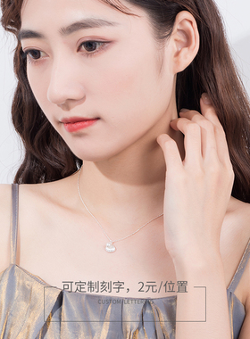 贝壳新款高级纯银女生精致吊坠