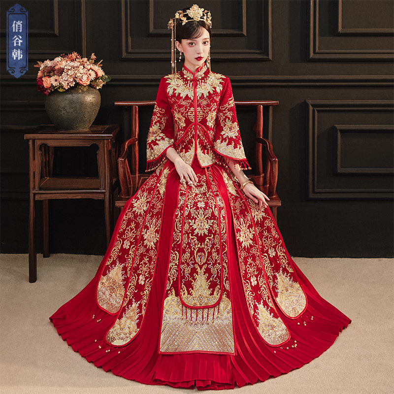 秀禾服2020新款中式新娘服结婚婚纱 俏谷韩旗袍