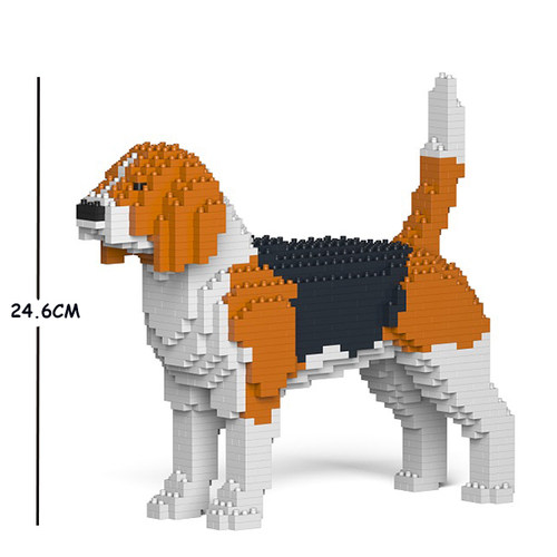 JEKCA积卡比格狗小猎犬摆件拼插积木家居饰品开业乔迁生日送礼 - 图2