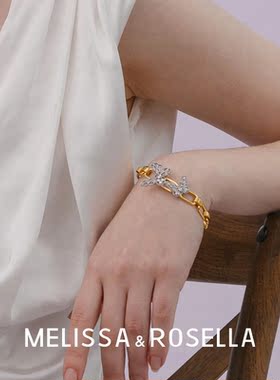 女镀K金ins小众复古蝴蝶宝石手链