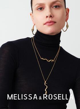 MELISSA&ROSELLA 铜合金吊坠 蛇年生肖款项链时尚百搭简约坠链