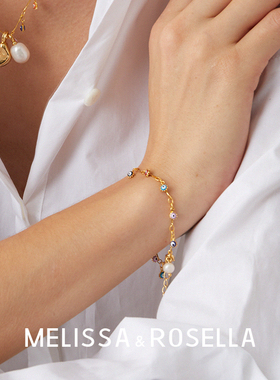 精致女镀金原创珍珠手链