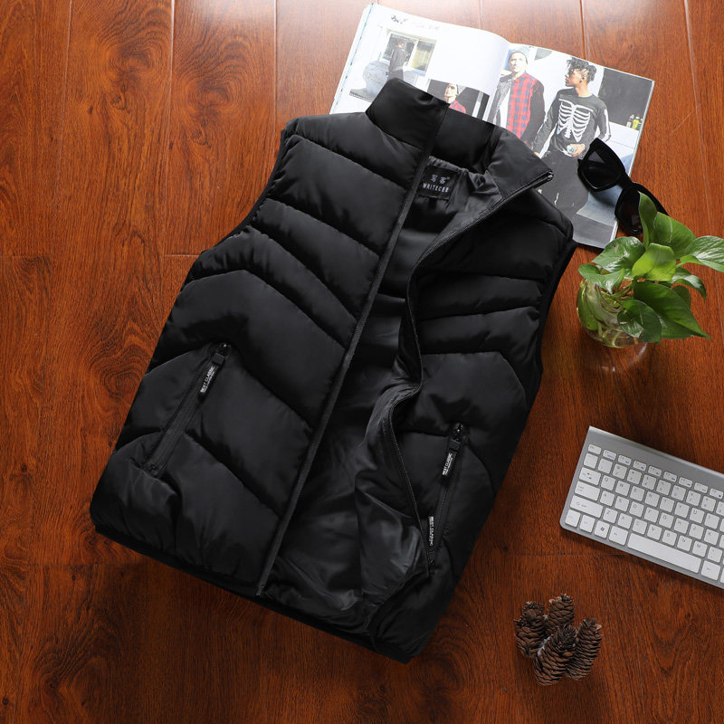 羽绒棉男士秋冬季潮流立领修身马甲 写客背心/马甲