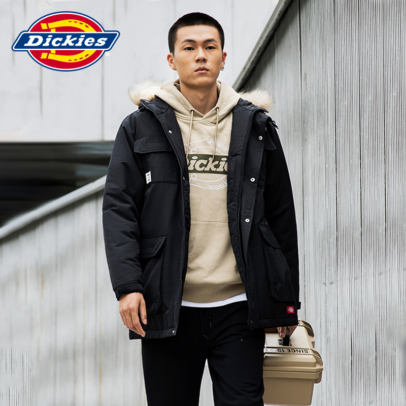 Dickies工装棉服男连帽潮牌仿毛22冬季新款男士棉衣外套加厚9551